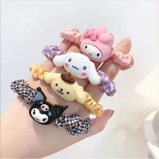 เชือกคาดผม Sanrio สุดน่ารัก เชือกคาดผม Cinnamoroll มายเมโลดี้ วงกลมคาดผมลายการ์ตูนคุโรมิ Purin วงกลมประดับผม