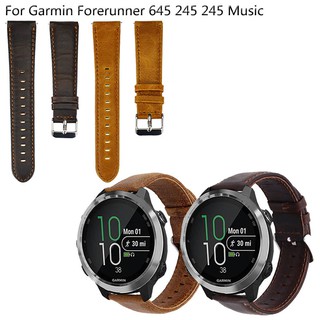 สายนาฬิกาสายหนังวัวสำหรับผู้เบิกทาง Garmin Forerunner 645 645M 245 245M for Garmin Venu Sq /Vivoactive 3