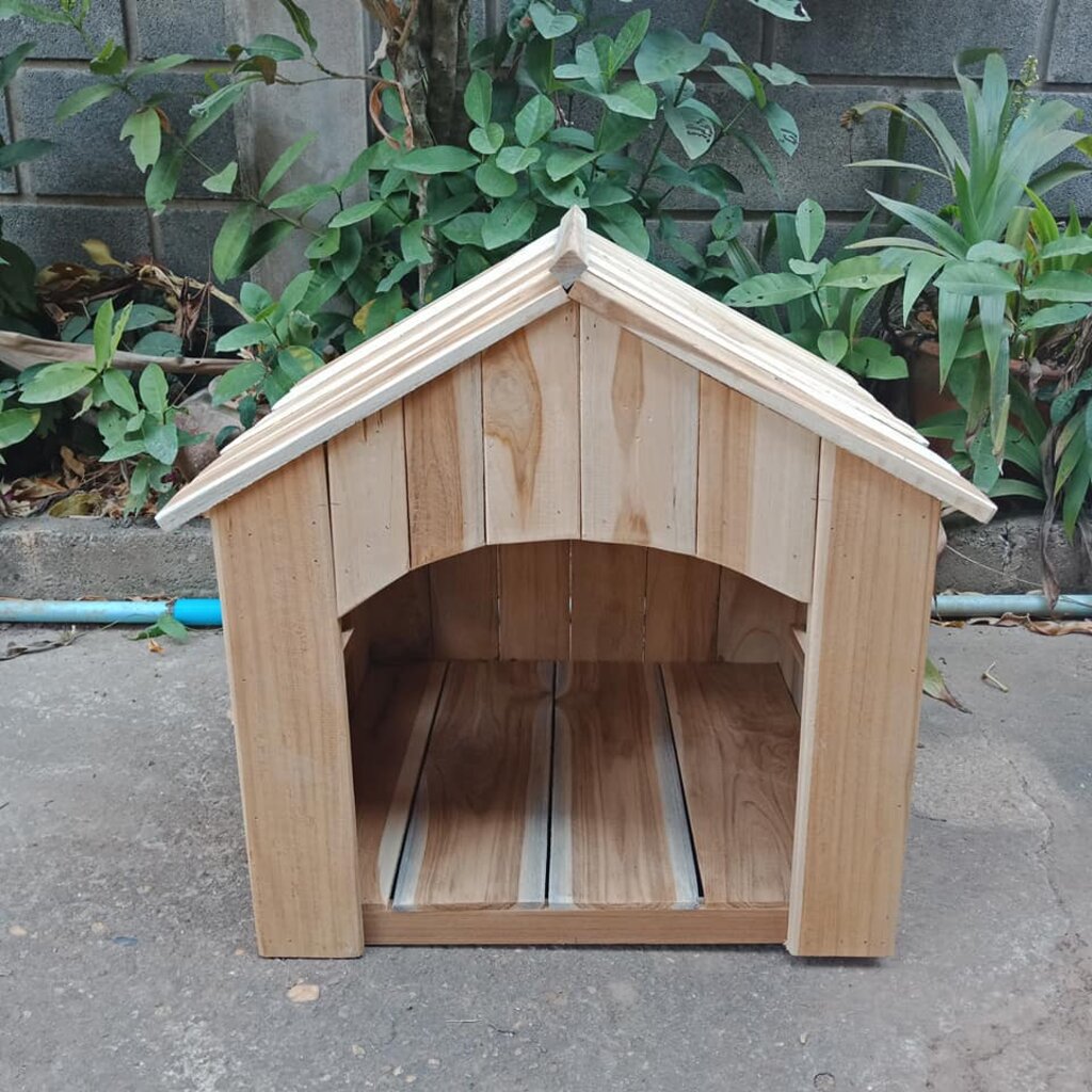 บ้านแมว-บ้านหมา-บ้านสุนัข-ขนาด-44x47x50cm-บ้านสัตว์เลี้ยง-สีไม้ดิบธรรมชาติไม่ทำสี