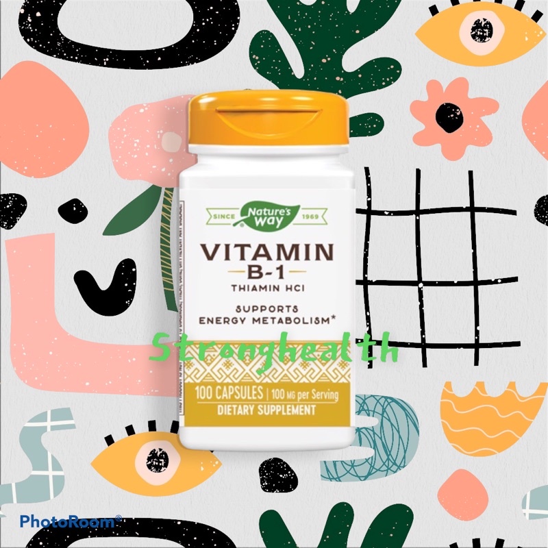 ภาพหน้าปกสินค้าส่งจากอเมริกา)) Nature's Way, Vitamin B-1, 100 mg 100 Capsules จากร้าน stronghealth บน Shopee