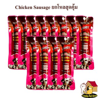 ไส้กรอกไก่ รสไก่  LIKKEY Chicken Sausage 40gx12 ชิ้น JK41 อาหารว่างสำหรับสุนัขและแมว