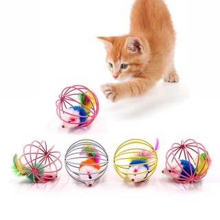 ภาพขนาดย่อของภาพหน้าปกสินค้าMJ - บอลกรงหนู บอลของเล่นแมว ( คละสี ) จากร้าน mj_pets บน Shopee ภาพที่ 1