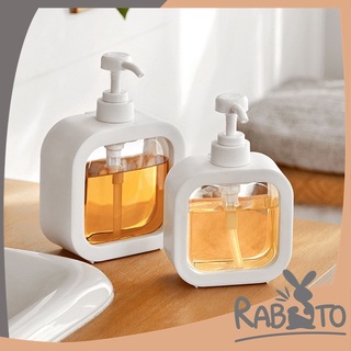 RABITO ขวดรีฟิล ขวดจ่ายสบู่เหลว ขวดปั๊ม ขวดกดเปล่า ขวดกดสบู่ ขวดปั๊มสี่เหลี่ยม ที่ใส่สบู่เหลวแบบกด ขวดใส่แชมพู CTN96