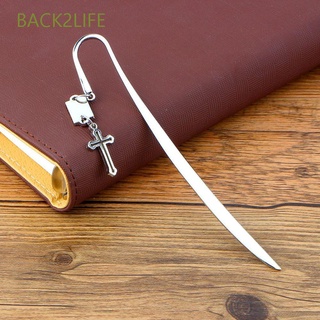 Back2Life ที่คั่นหนังสือโลหะอัลลอยด์สีเงินสไตล์วินเทจย้อนยุคอุปกรณ์เสริมคริสเตียนของขวัญ Diy