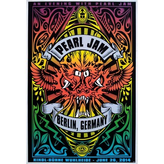 โปสเตอร์ รูปวาด กราฟฟิก วง ดนตรี ร็อก เพิร์ลแจม Pearl Jam POSTER 24"x35" Inch American Alternative Grunge Hard Rock V2