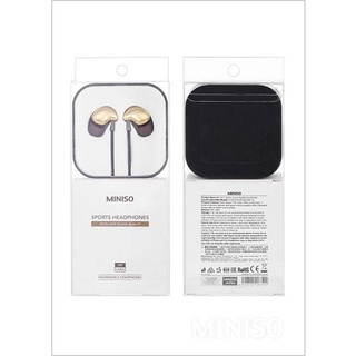 MINISO MC-017 Sports In-ear Headphones(Gold) หูฟังโทรศัพท์ ฟังเพลง หูฟังสเตอริโอ หูฟังชนิดใส่ในหูแบบสปอร์ต