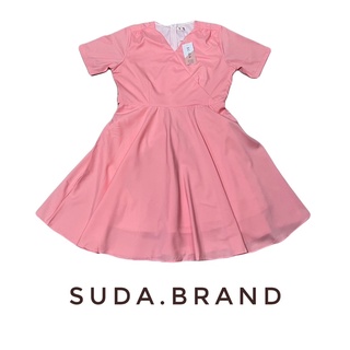 SUDA.BRAND - เดรสชมพูพาสเทลหวานๆลูกคุณหนู