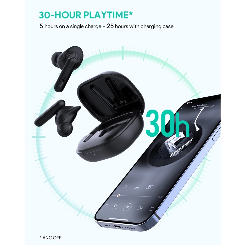 AUKEY EP-N8 หูฟังบลูทูธ Sport True Wireless Earbuds Bluetooth 5.1 Active Noise Cancelling & Transparency Mode รุ่น EP-N8