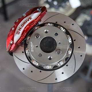 H-Drive Brake kit ชุดเบรคหน้า caliper 4 pots จาน 286mm สีพิเศษ ตรงรุ่น Honda Jazz GE GK City GN1 Turbo Brio Freed