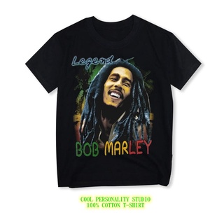 ขายดี!Bob Marley Jamaican reggae hemp leaf Bob Marley เสื้อยืดสร้างสรรค์บุคลิกภาพ rock ผู้ชายและผู้หญิงแฟชั่น cottonS-5X