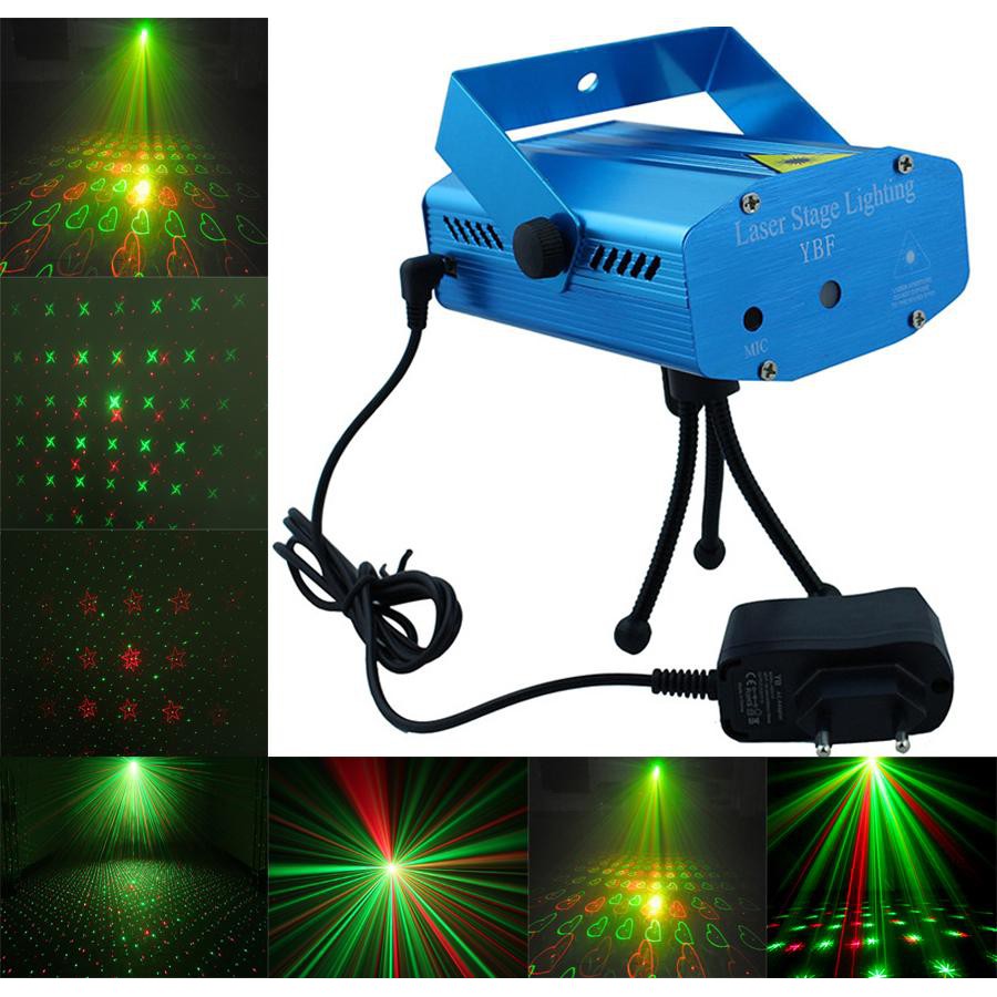 เครื่องฉายไฟเวทีแสงเลเซอร์ Mini Laser Stage Lighting Projector Shopee