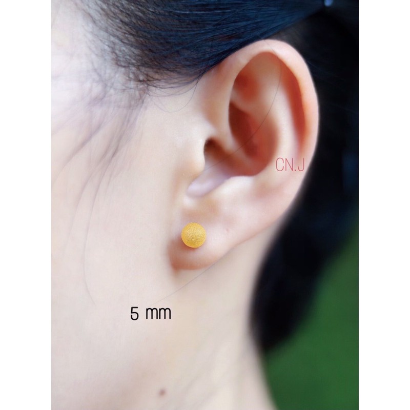 ต่างหูหมุดทราย-5mm-รุ่นb80-1คู่-cn-jewelry-earing-ต่างหูมินิมอล-ตุ้มหู-ต่างหูแฟชั่น-ต่างหูเกาหลี-ต่างหูทอง