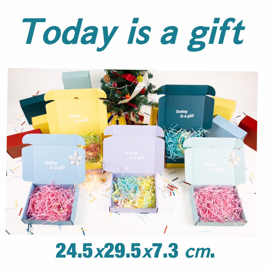 กล่องของขวัญ-กล่องพิมพ์คำtoday-is-a-gift-กล่องใส่อาหาร-กล่องพาสเทล-กล่องน่ารักมุ้งมิ้ง-กล่องน่ารัก-อวยพร
