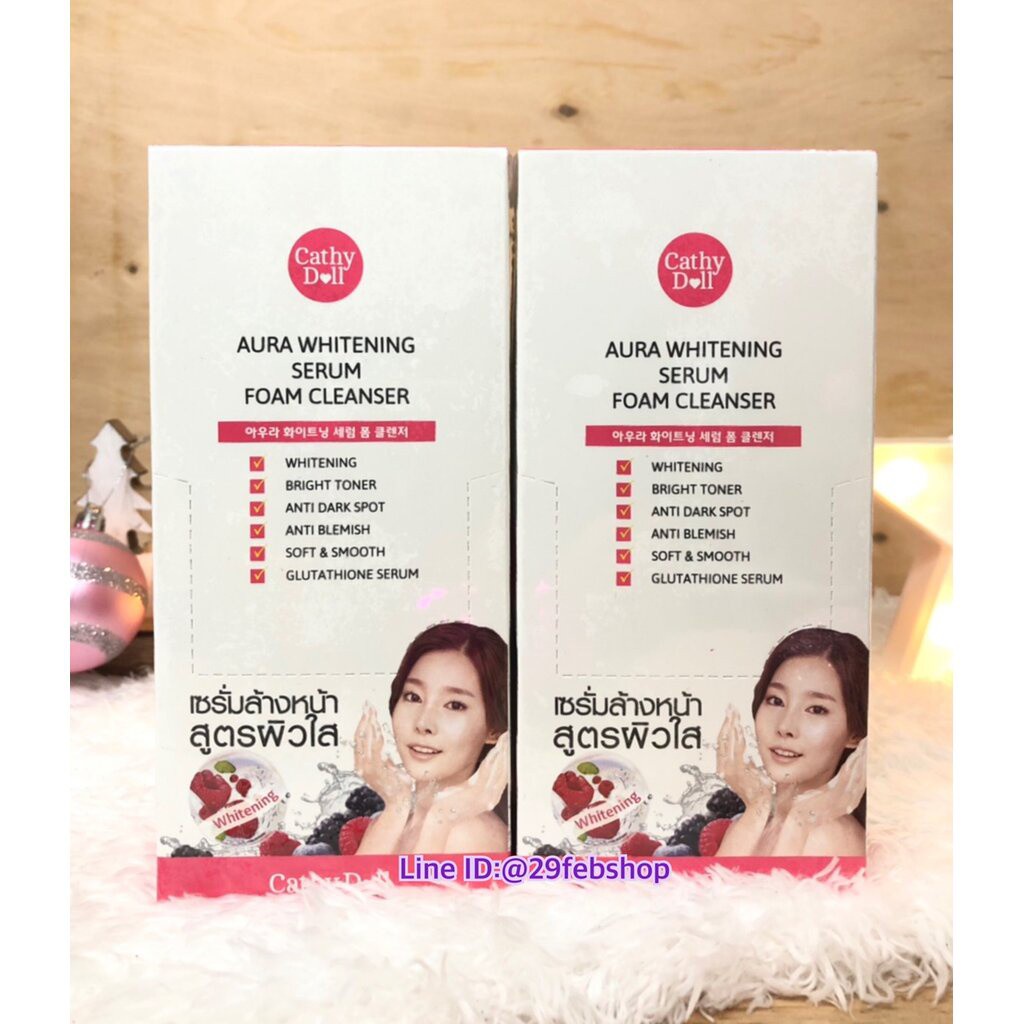 cathy-doll-aura-whitening-serum-foam-cleanser-12-มล-x-6-ชิ้น