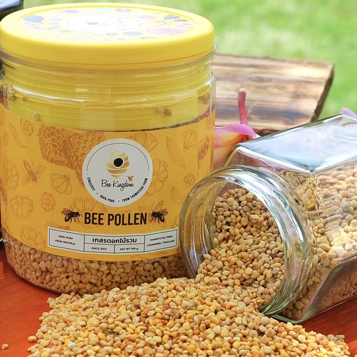ภาพหน้าปกสินค้าเกสรผึ้ง 200 กรัม (BEE POLLEN) มีมาตรฐานฟาร์มผึ้งที่ดีจากกรมปศุสัตว์ จากร้าน beekingdomthai บน Shopee