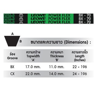 ภาพขนาดย่อของภาพหน้าปกสินค้าลีโอเน่ เขียว LEONE สายพาน ฟัน B81 B82 B83 B84 B85 B86 B87 B88 B89 B90 B91 B92 B93 B94 B95 B96 B97 B98 B99 B100 รถเกี่ยว จากร้าน thefarmwork บน Shopee ภาพที่ 2