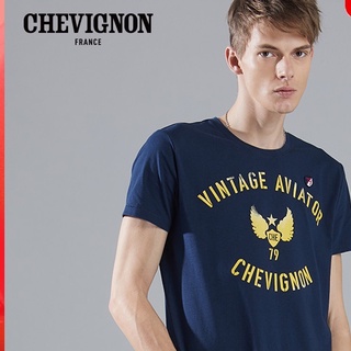 [100% Cotton] Chevignon เสื้อยืดคอกลม แขนสั้น ผ้าฝ้าย พิมพ์ลายนกบิน แฟชั่นฤดูร้อน สําหรับผู้ชาย