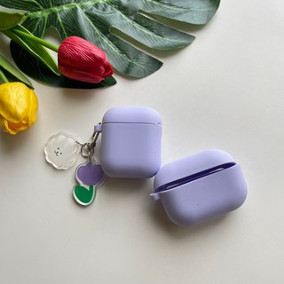 เคสซิลิโคน หูฟัง Apple AirPods ซิลิโคน Apple AirPods ลาย หมาห้อยม่วง POD-1260