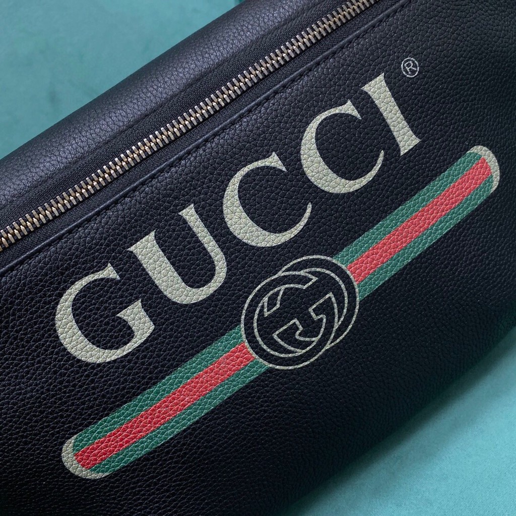 พรี-gucci-กุชชี่-print-กระเป๋า-คาด-เอว-กระเป๋าคาดอกหนังแท้