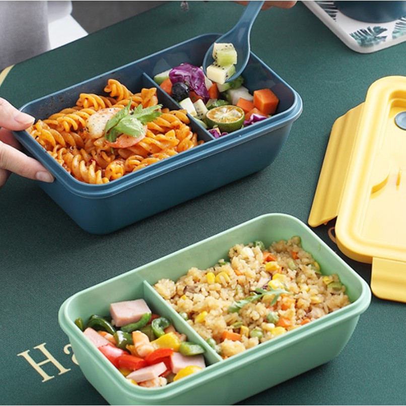 กล่องข้าว-กล่องข้าวเวฟได้-กล่องข้าวอเนกประสงค์-กล่องใส่อาหาร-พร้อมอุปกรณ์ช้อนและตะเกียบ