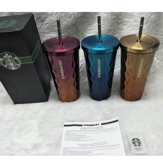 เเก้วสตาบัค STARBUCKS 490ml แถมหลอด มีใบเซอร์