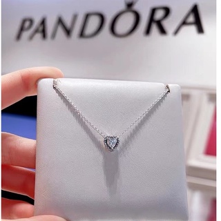 สินค้า ของใหม่แท้พร้อมส่ง pandora necklace สร้อยคอหัวใจคู่ แพนดอร่า แพนดอร่า เงินแท้ 925