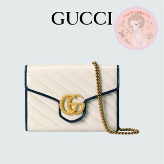 Shopee ถูกที่สุด 🔥ของแท้ 100% 🎁 Brand New Gucci GG Marmont Collection Mini Chain Bag