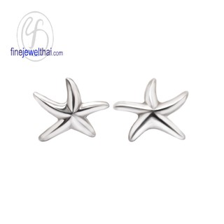 Finejewelthai-ต่างหู-ต่างหูเงินแท้-ต่างหูปลาดาว-Star Fish-Silver-Earring-E106100