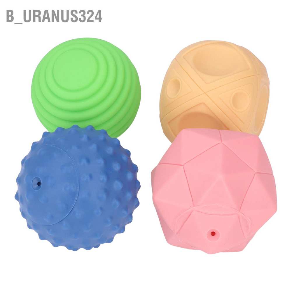 b-uranus324-4pcs-baby-soft-building-blocks-infant-elastic-teether-sensory-stacking-toy-gift-6-month