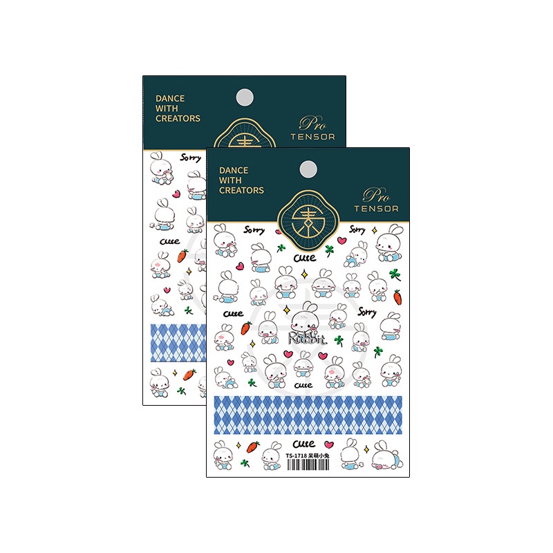 coral-sea-สติกเกอร์หยก-ลายกระต่ายน่ารัก-เหมาะกับเทศกาลฤดูใบไม้ร่วง-สําหรับติดตกแต่งเล็บ-ts1717