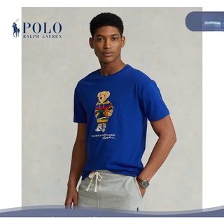 Ralph Lauren เสื้อยืดโปโล แขนสั้น พิมพ์ลายหมี สําหรับผู้ชาย RL15488