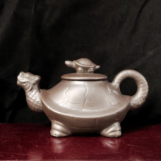 เต่ามังกง กาชงชางานปั้นเนื้อดี ดินเผาเนื้อแกร่ง งานปั้นมือ 紫砂茶壶茶具