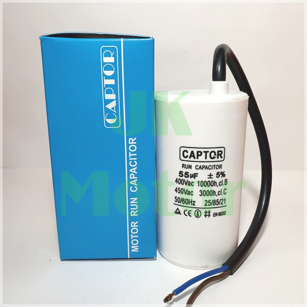 คาปาซิเตอร์รัน Run Capacitor CAPTOR ขนาด 55uF 60uF 70uF 80uF 90uF 100uF ...