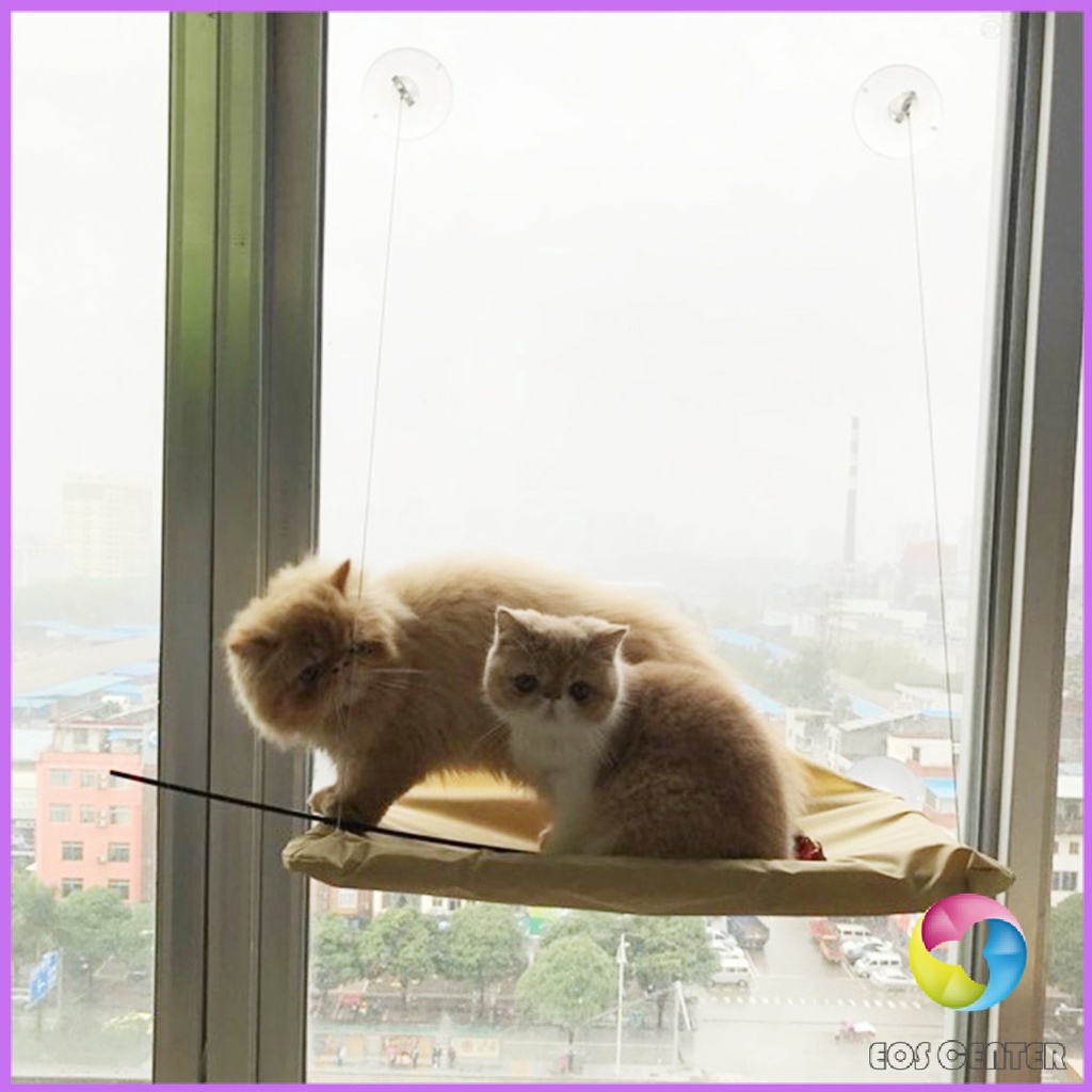 eos-center-เปลแมว-เปลแมวติดกระจก-ขนาดใหญ่-55x35ซม-รับน้ำหนักได้ถึง-15-kg-ที่นอนแมว-บ้านแมว-ของเล่นแมว