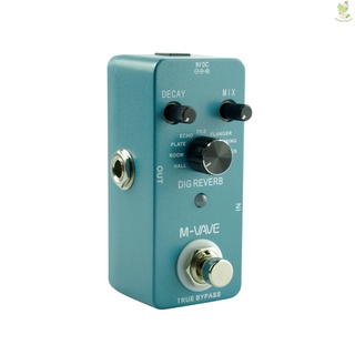 M-VAVE DIG REVERB Digital Reverb Guitar Effect Pedal 9 Reverb Types Decay & Mix Control True By