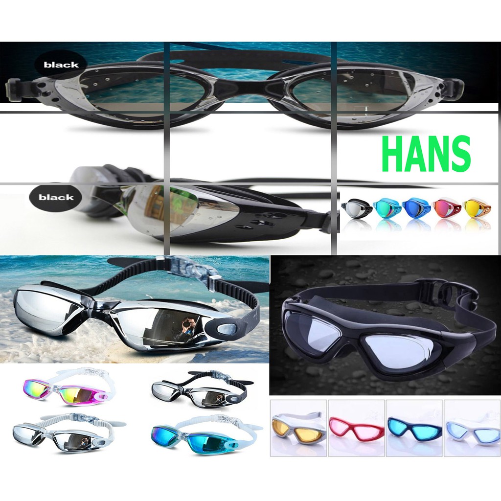 ภาพหน้าปกสินค้าSwimmig Goggles แว่นตาว่ายน้ำ แว่นตากันน้ำ เลนส์แว่นตาคุณภาพสูงกันฝ้ากันยูวี Anti-fog ,Anti UV พร้อมกล่องใส่แว่น