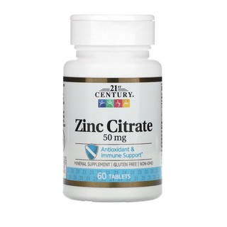 สินค้า ✨พร้อมส่ง✨ลดสิว ผิวมัน Zinc, Citrate, 50 mg, 60 เม็ด