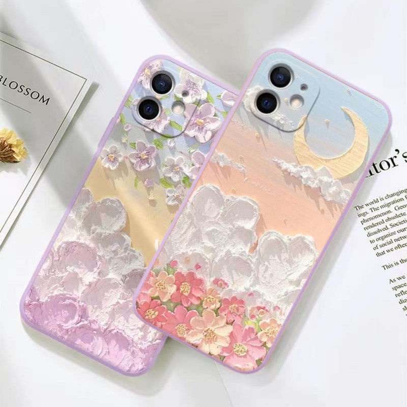 เคสโทรศัพท์มือถือ-แบบนิ่ม-ลายดอกไม้-สําหรับ-apple-iphone-13-11-12promax-xr-7p