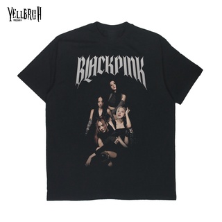 เสื้อยืดคอกลมเสื้อยืด พิมพ์ลาย Blackpink ขนาดใหญ่ สีดํา สําหรับผู้ชาย และผู้หญิง | สินค้า YellbruhS-4XL