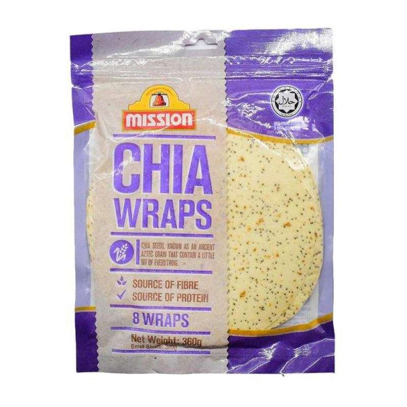 Mission CHIA 8 Wraps Source of Fiber 360 g Shopee Thailand