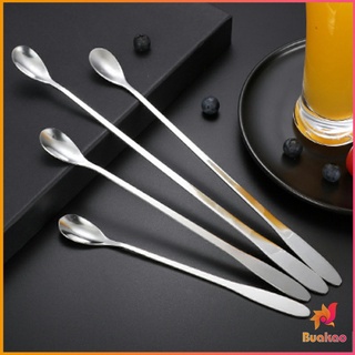 ช้อนคนด้ามยาว ช้อนหางยาวสแตนเลส ช้อนชงกาแฟ ช้อนชงนม   stainless steel stirring spoon