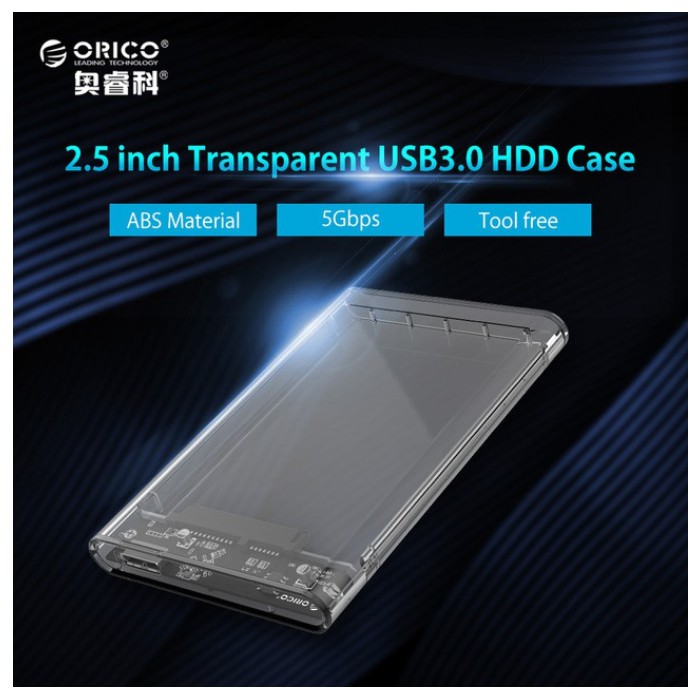 orico-กล่องใส่-hdd-แบบใส-harddisk-ssd-2-5-inch-usb3-0-แรง-hard-drive-enclosure-2139u3-ไม่รวม-hdd