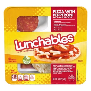 ภาพหน้าปกสินค้า🍕Lunchables🥫แป้งพิซซาพร้อมชีสและซอส CheesyPizza 🧀119G ที่เกี่ยวข้อง