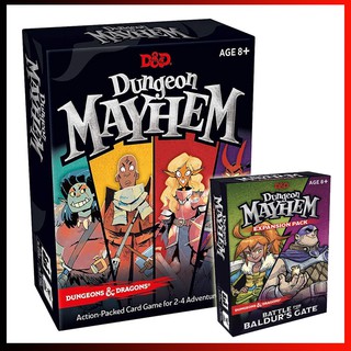 ภาพหน้าปกสินค้าDungeon Mayhem | Dungeons & Dragons Card Game 8+เกมสําหรับครอบครัว + Expansion Pack ที่เกี่ยวข้อง