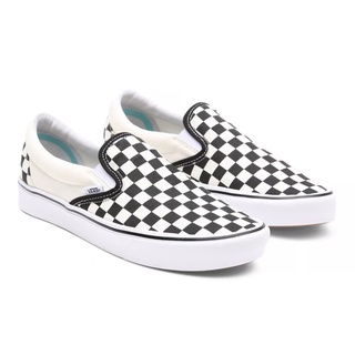 VANS Slip-On (ComfyCush) - Checkerboard Black/Off White รองเท้าแวนของแท้ 100% by WeSneaker VANS Authorized Dealer