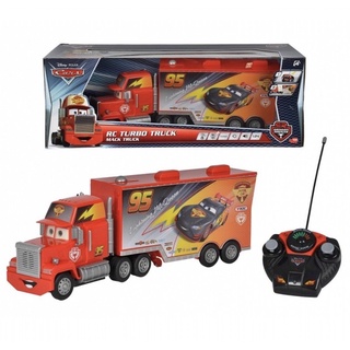 รถพ่วงวิทยุบังคับ Dickies Dickie Disney Cars Carbon Rc Turbo Mack Truck 1: 24 Scale Red