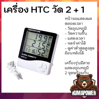 [ส่งไวส่งทุกวัน] เครื่องวัดอุณหภูมิ เทอร์โมมิเตอร์ วัดความชิ้น พร้อมนาฬิกา HTC 1 และ HTC 2 แบบมีสาย