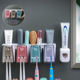 🚀พร้อมส่ง จัดส่งไว🚀 ชั้นเก็บของ ยาสีฟัน อุปกห้องน้ำ ที่เก็บแปรงสีฟัน พลาสติก ABS อุปกรณ์เก็บแปรงสีฟัน