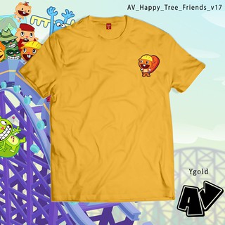 เสื้อวินเทจผญ - สินค้า AV แฮปปี้ทรีเพื่อน tshirt เสื้อการ์ตูนเสื้อเชิ้ต Anthropomorphic Handy v17 ส