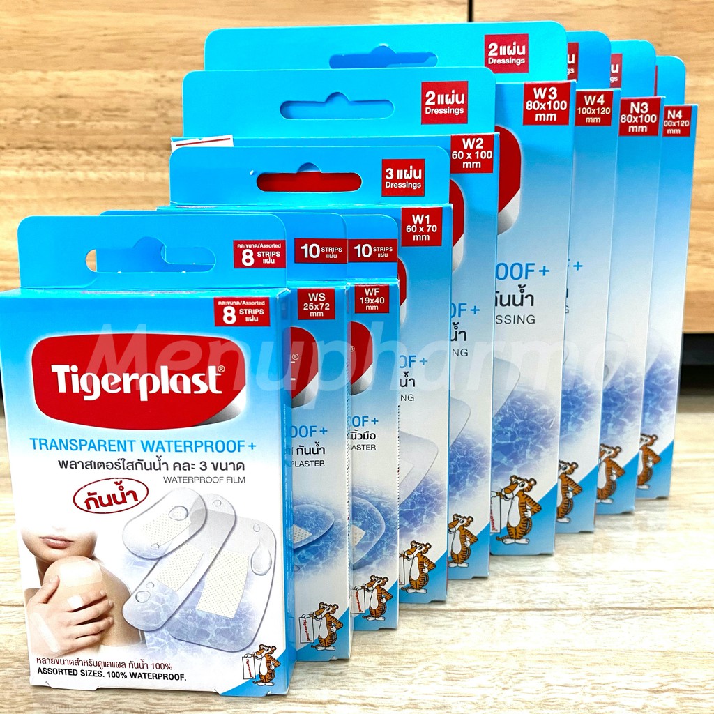 ภาพหน้าปกสินค้าTIGERPLAST Transparent Waterproof - ไทเกอร์พล๊าส พลาสเตอร์ใส พลาสเตอร์กันน้ำ พลาสเตอร์ปิดแผล ชนิดฟิล์มใสกันน้ำ